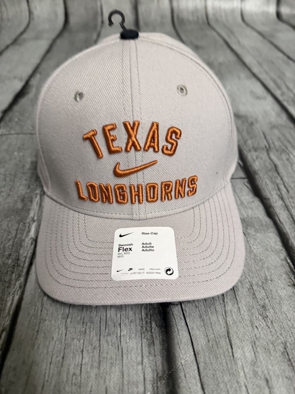 Men's Nike Gray Texas Longhorns Rise Prep Cap Hat Sz M/L